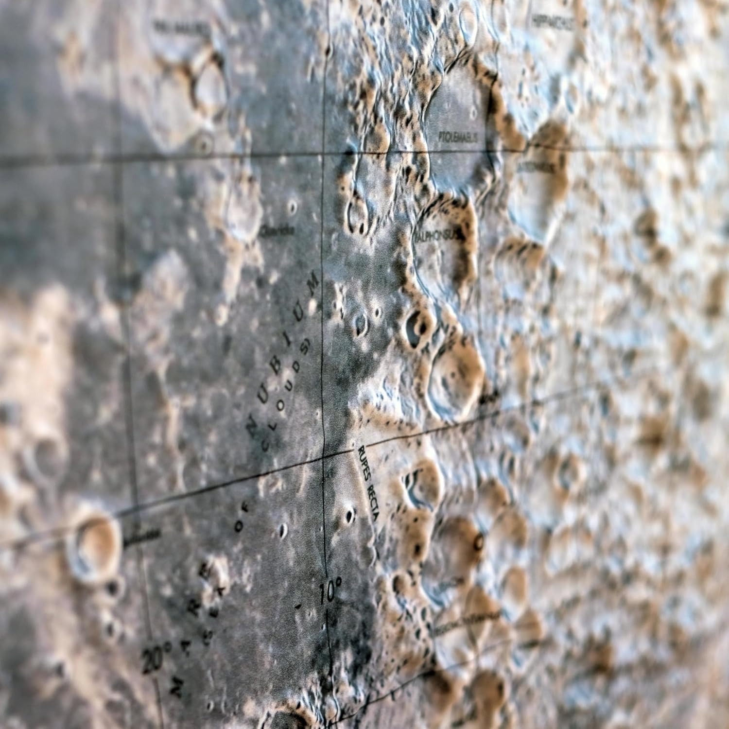 3D Raised Relief Map of the Moon - Photo 2